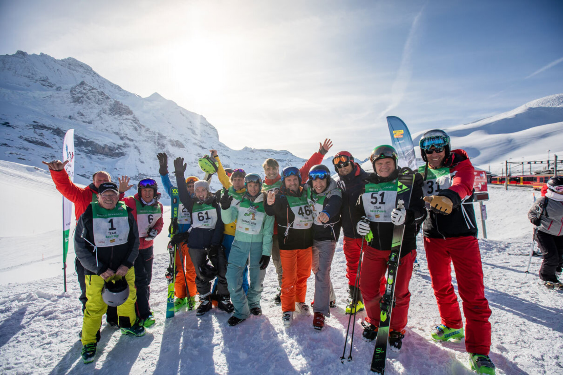 Freude herrscht Ski4 Kids Teamleader Gruppenbild